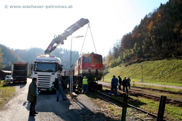 Ybbstalbahn_Drehgestell Wechsel an der 2095 010-1 am 22-10-2010